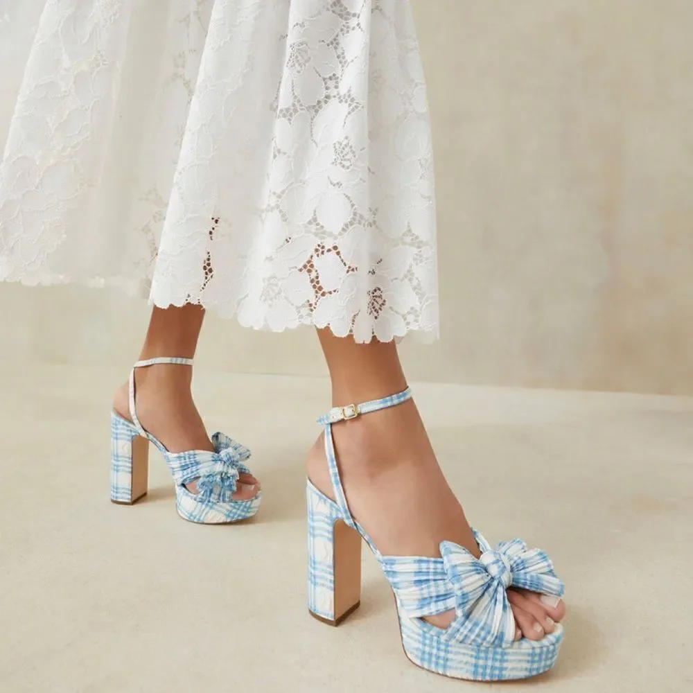 Loeffler Randall Natalia Knotted Platform Sandals size 8.5